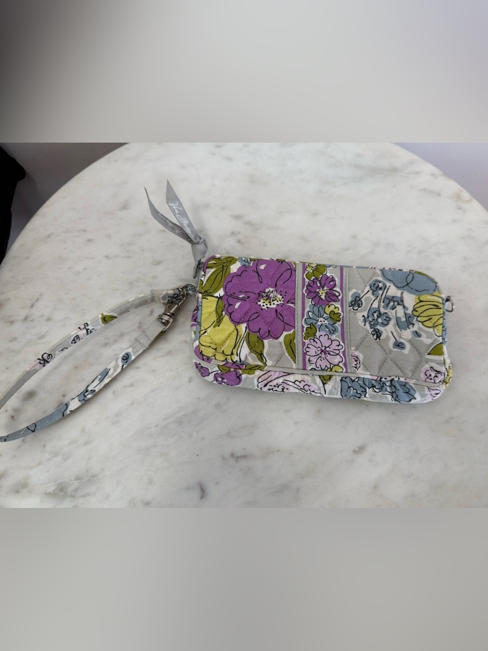 Vera Bradley Watercolor Carry It All Wristlet Wallet Phone Case Make Up bag